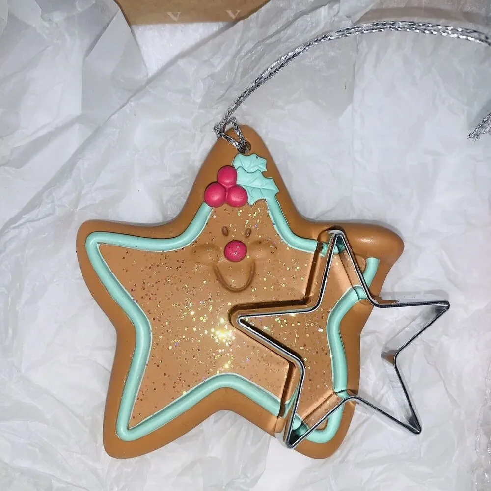 3 Vtg Avon Christmas Cookie Cutter Cuties Bell & Star Ornaments Paper Cutter NOS